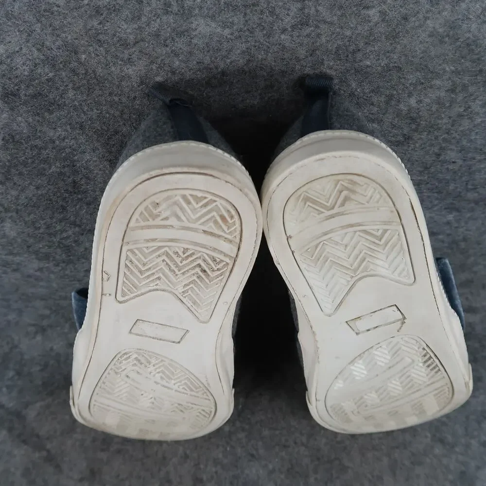 Gymboree Shoes Kids 4 Casual Sneakers Slip On Velvet Bow Fashion Lifestyle Grey